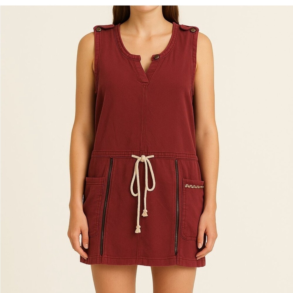 POL Burgundy Mini Dress